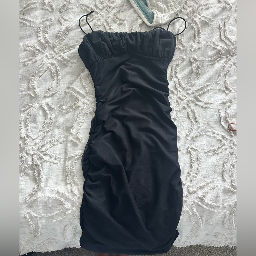 Form fitted ruched dress